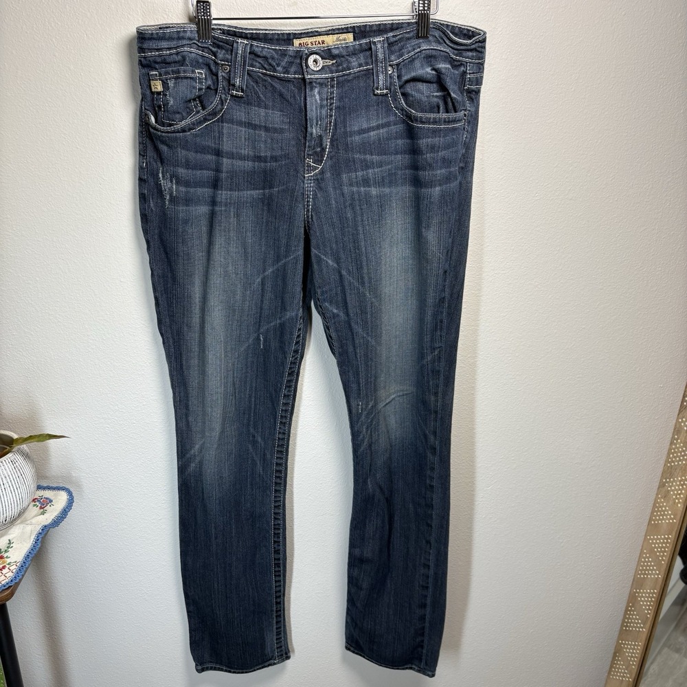 Big Star Women 33R Blue Jeans Maddie Mid Rise Y2K Denim Lycra